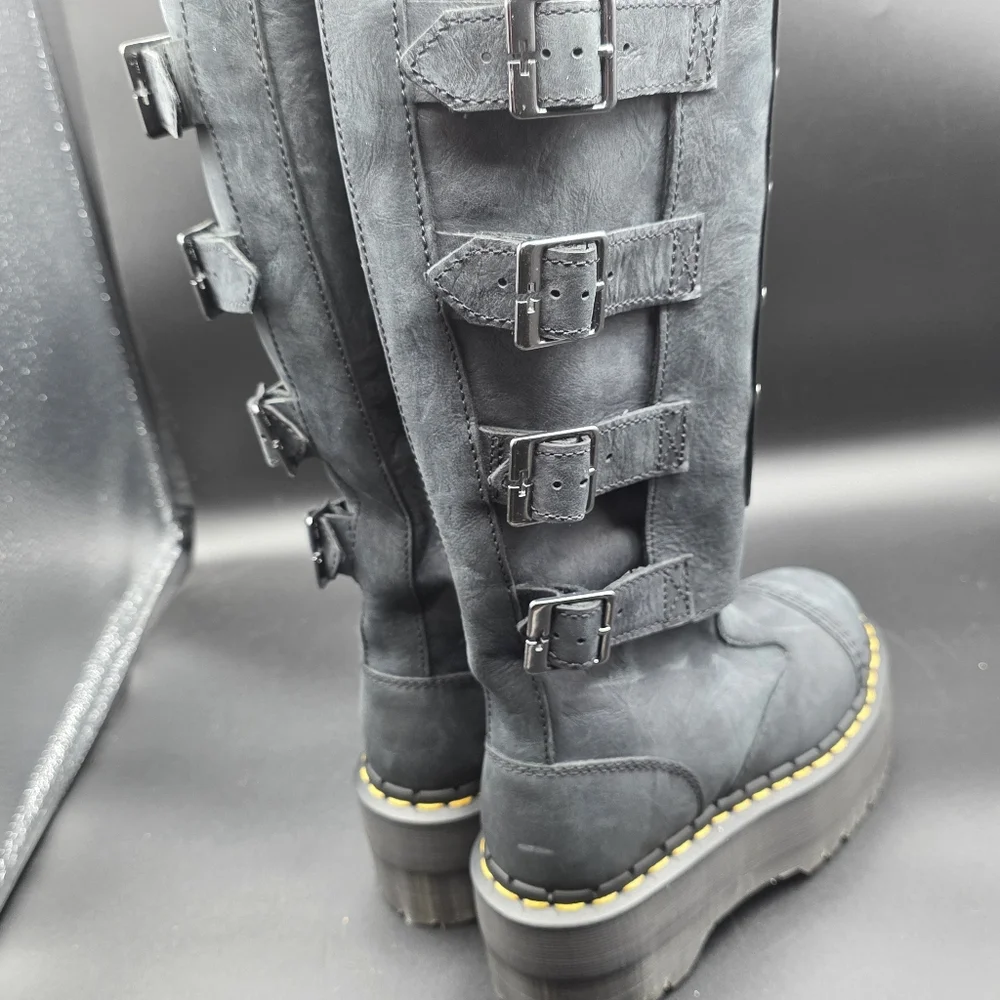 Dr. Martens Jadon Max Boot Hi Buckle Platforms
